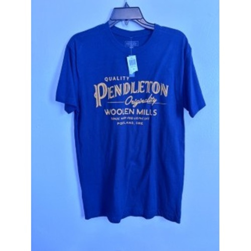 NWT Pendleton Woolen Mills Quality Originality Blue T Shirt Mens Size Med